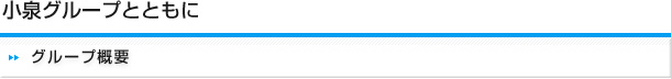 小泉グループとともに　グループ概要